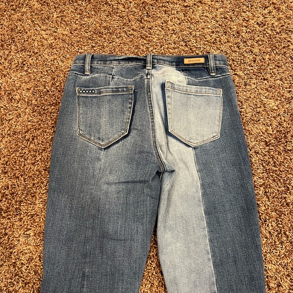 Blank NYC The Reade Crop Patchwork Raw Hem Jeans - Picture 7 of 11